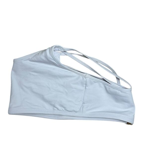 Dona Jo UVB White Strappy Criss Cross Back Sports Bra - Picture 5 of 10